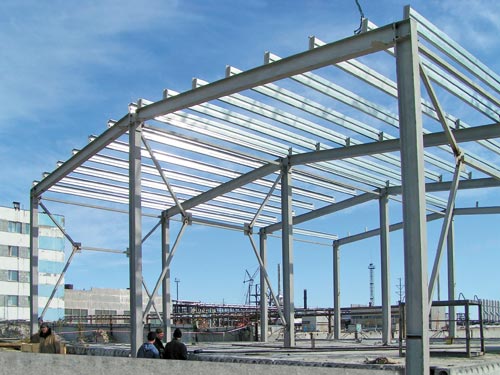 Сооружение из двутавровых балок